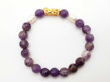 Amethyst White Pearls 23k Yellow Gold Pixiu 14.8g Bracelet 6 In Do0326wxzde