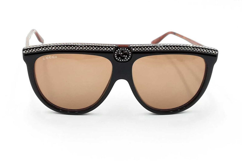 Gucci Aviator Cyrstal Brow Sunglasses Eb0824lrxdu