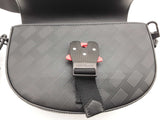 Mont Blanc 3.0 Lock Round Black Embossed Leather Messenger Bag Do0526oxzde