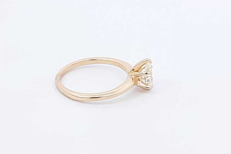 0.75ctw Pear Shape Diamond Ring In 14k Yellow Gold 2.7 Grams Size 6 Eb1125cxzdu