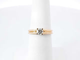 0.29 Ctw Diamond & 18k Yellow Gold Solitaire Engagement Ring 4.8 Grams Size 6.25 Fw0726izxdu