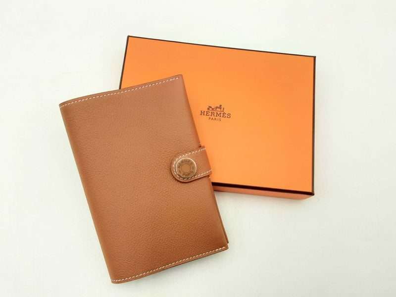 Hermes R.m.s Tan Calfskin Passport Holder Fw1224wxzsa