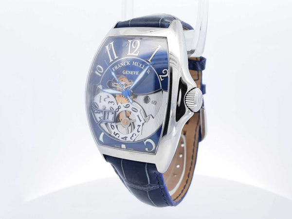 Franck Muller Cintree Curvex 42mm Watch In Blue Sd0125ezxzsa