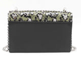 Marc Jacobs Glam Shot Bag In Black Leather & Multicolor Camo Sequins Fw0126lrzdu