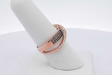 14k Rose Gold Diamond Criss-cross Ring 5.6 Grams Size 7 Eb0626worsa