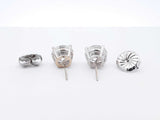6.03 Cttw Lab Grown Diamond & 14k White Gold Stud Earrings 3.6 Gram Fw1123wrxzdu