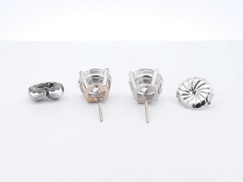 6.03 Cttw Lab Grown Diamond & 14k White Gold Stud Earrings 3.6 Gram Fw1123wrxzdu