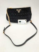 Prada Tessuto Nylon Gaufre Crossbody In Black Eb0425wxzsa