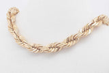 14k Yellow Gold Rope Chain Necklace 54 Grams 21.5 Inch