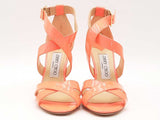 Jimmy Choo Neon Patent Lottie Heels Orange Size 36.5 Aa0826rzsa
