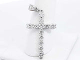 0.46ctw Diamond Cross Pendant In 18k White Gold 4.7 Grams Eb0125orxsa