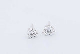 1.0cttw Lab Grown Diamond Stud Earrings In 14k White Gold 0.8 Grams Eb0326orxdu