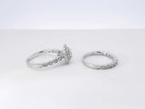 0.70 Cttw Diamond & 14k Gold Double Halo Bridal Set 5.5 Grams Size 5 Fw0326poxdu