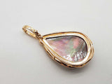 Dark Iridescent Mother Of Pearl 14k Yellow Gold 11.38g Ensemble Do0626cxzde