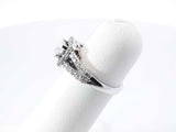 0.61 Cttw Diamond & 14k White Gold Engagement Ring 2.9 Grams Size 4 Fw0826wrzdu