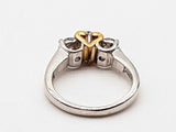 18k White Gold 5.3g Yellow Gold Heart Diamond Ring Size 5 Doloxzde 144020013262