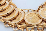 22k Yellow Gold Coin Style Link Bracelet 23.6 Grams 7.5 Inch Eb0626wrxzde