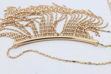 14k Yellow Gold Tapered Fringe Chain Bib Necklace 8.9 Grams 18-20 In Eb0726rxzsa