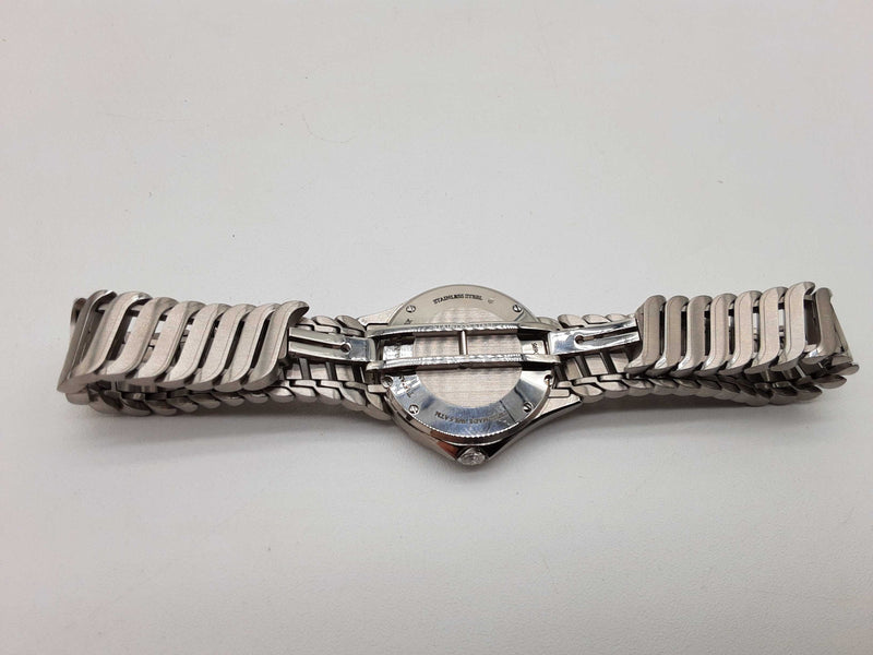 Tiffany & Co 28mm Metro Blue Dial Diamond Bezel Steel Quartz Watch Do0725lrxzde