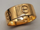 18k Yellow Gold 16.1g Band Ring Approx Size 17 Do0724ooxzde