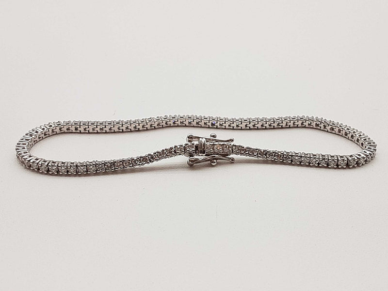 1.90 Cttw Lab Grown Diamonds 0.925 Silver 6.2g Tennis Bracelet 6.75 In Do0325ooxde