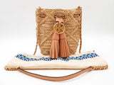 Tory Burch Fleming Soft Straw Mini Bucket Bag Sd1025rzde