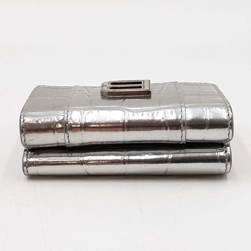 Balenciaga Silver Hourglass Mini Wallet Sd0625oezdu