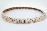 18k Two Tone Gold Diamond Omega Chain Necklace 102.8 Grams 16 Inch Eb0426cxxzsa