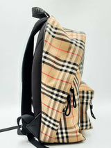 Burberry Check Backpack In Archive Biege Eb1224wxzdu