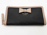 Kate Spade Hazel Court Bow Lacey Black Gray Continental Wallet Do0825pxde