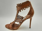 Jimmy Choo Megan Cut Out Brown Leather Heels Size It 40 Do1124lexde