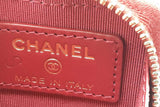 Chanel Quilted Red Leather Zip Coin Chain Pouch Eb1125wxzde