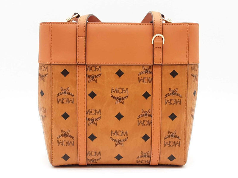Mcm Mini Aren Top-zip Shopper Cognac Visetos Sd1125ozxde