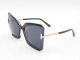 Tom Ford Gia Butterfly Sunglasses In Black Acetate With Grey Lenses Fw0726lordu