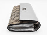 Gucci Metallic Calfskin Gg Supreme Petite Marmont Wallet Chain Bag Sd0926orzdu