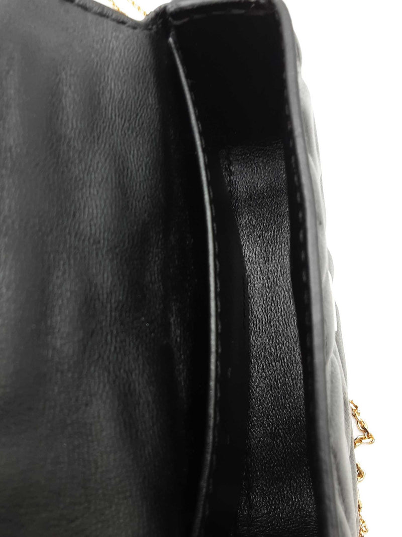 Fendi Ff Embossed Black Leather Nano Baguette Charm Bag Eb1125wxzde