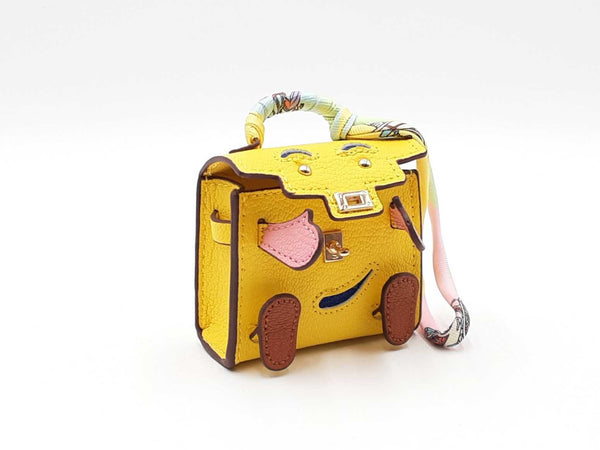 Mini Plaything Bag Charm In Yellow Fw0725cdu