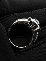 1.93 Cttw Diamond & 14k White Gold Double Halo Ring 6.9 Grams Size 7 Fw0626ezxdu