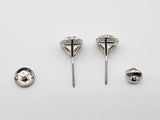 3.0 Cttw Lab Grown Diamonds 14k Wg 1.5g Screw Back Stud Earrings Do0726rrxde