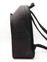 Gucci Medium Backpack In Logo-debossed Rubber-effect Black Leather Fw0426erxdu