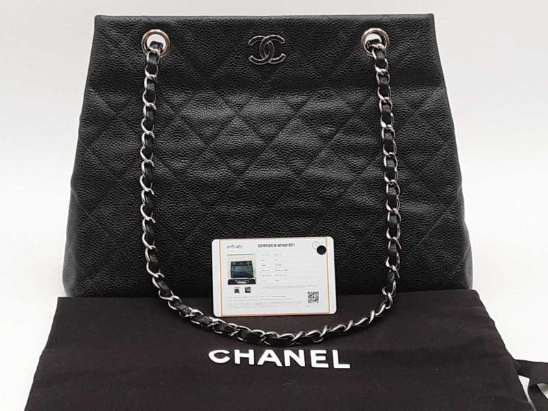 Chanel Caviar Quilted Small Shopping Tote Black Aa1025irzsa