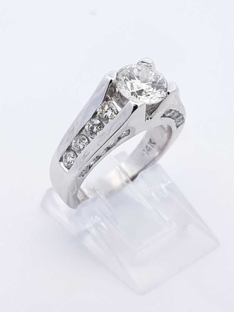 1.75 Cttw Diamond & 14k White Gold Ring 6.5 Grams Size 4.5 Fw0525lxxzdu