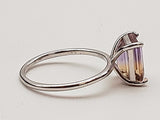 Ametrine 14k White Gold 2.1g Solitaire Ring Size 6 Do0525lxzde