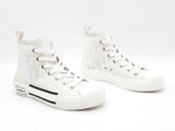 Christian Dior B23 High Top White & Transparent Oblique Sneakers Size 7.5 Fw0526lrzdu