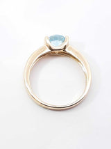 Blue Topaz & Cubic Zirconia Ring In 14k Yellow Gold. 3.8 Grams Size 8 Fw0126oxdu