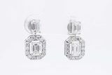 2.08cttw Lab Grown Diamond Drop Stud Earrings In 14k White Gold 2.8g Eb0826crxsa