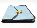 Celine Vintage C Classic Blue Envelope Clutch Bag Sd1225ozxde