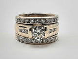 Approx. 1.78 Ctw Diamonds 14k White Gold 13.1g Ring Size 7.25 Do0724lixzde