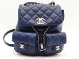 Chanel Duma Caviar Medium Backpack Blue Aa0725pezxsa