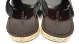Louis Vuitton Canvas & Leather Espadrilles Slide Sandals Size 7 Men's Fw0725crdu